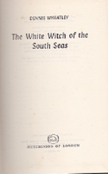 Secondhand Used Book - THE WHITE WITCH OF THE SOUTH SEAS by Denise Wheatley